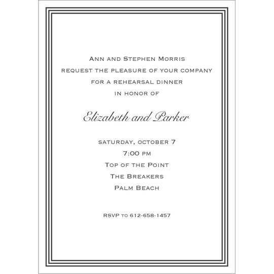 Grand Border Letterpress Invitations